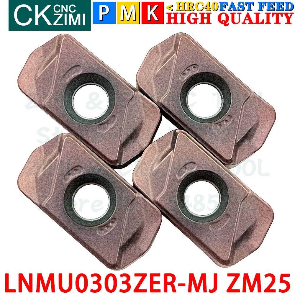 LNMU0303ZER-MJ ZM25 LNMU 0303 ZER MJ Carbide inserts Fast feed milling inserts CNC metal lathe Indexable milling tools EXN03R