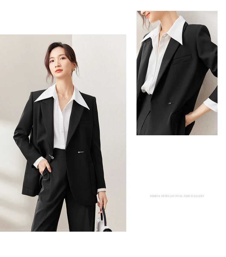 SENTUBILA Maßgeschneiderter Blazer für Damen 2026 Frühling Herbst Modetrend Elegante Anzugjacke für die Arbeit Damenbekleidung 153XC3230 – Detail 18