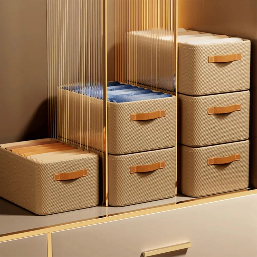 Foldable Clothes Storage Box Pants Sweater Storage Cabinets Drawers Organizer Wardrobe Storage Box Closet Organization Solution