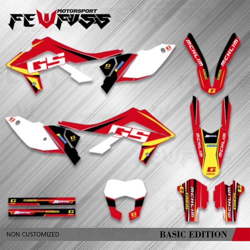 Fewfuss para GASGAS EC 2012 2013 2014 2015 2016 2017 calcomanías gráficas completas pegatinas fondo de motocicleta nombre personalizado