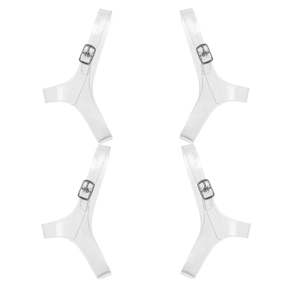 

2Pairs High Heel Anti-Slip Shoe Straps Tpu Transparent Triangle Heel Fixing Straps Convenient Clear Ankle Strap Replacement