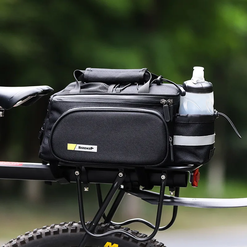 

10L Large Capacity Bike Backseat Bag Reflective Portable Bicycle Backpack Can Be Used As A Handbag Or Crossbody Bag