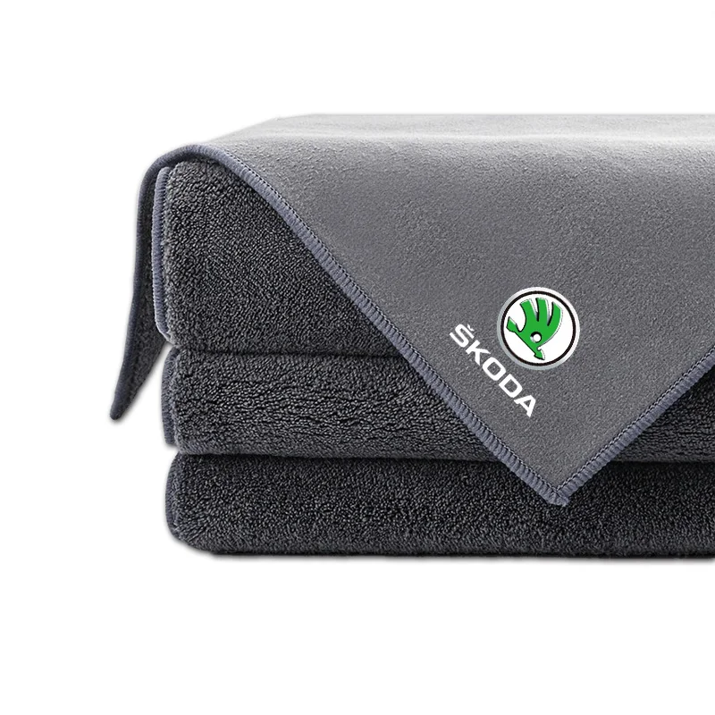 Microfiber Cleaning Car towel Clean Rags Car accessories For For Skoda Octavia MK2 MK3 2 3 Fabia Karoq Kodiaq Superb Rapid Kamiq