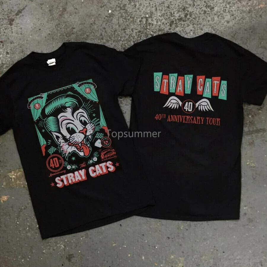 Hot New Stray Cats 2019 Concert Anniversary 40 Th T Shirt