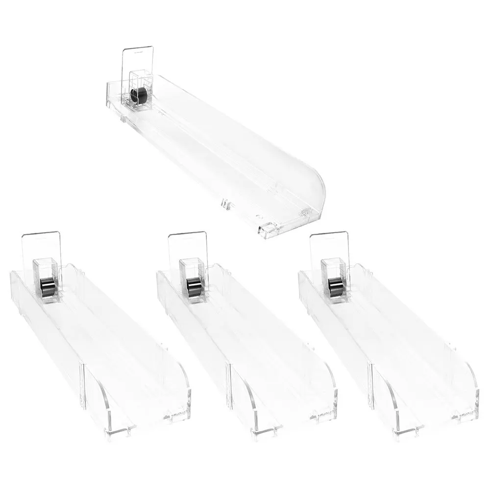

4pcs Cigarette Display Rack Auto Pusher Transparent Plastic Case For Retail Store Cigarette Holder Dispenser Store Counter