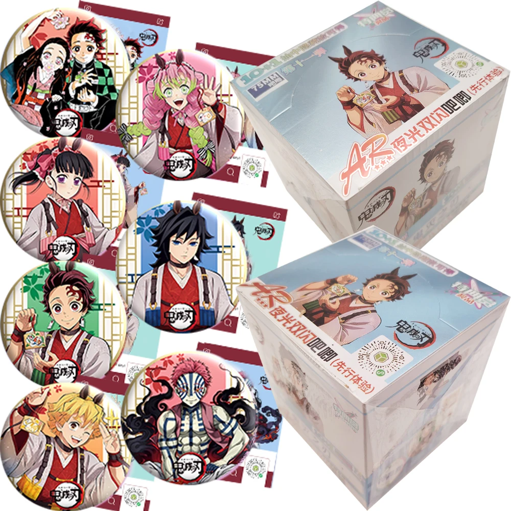 

Demon Slayer Game Collectible Cards Agatsuma Zenitsu Hashibira Inosuke Exquisite and Creative Badge Accessories Children Toys