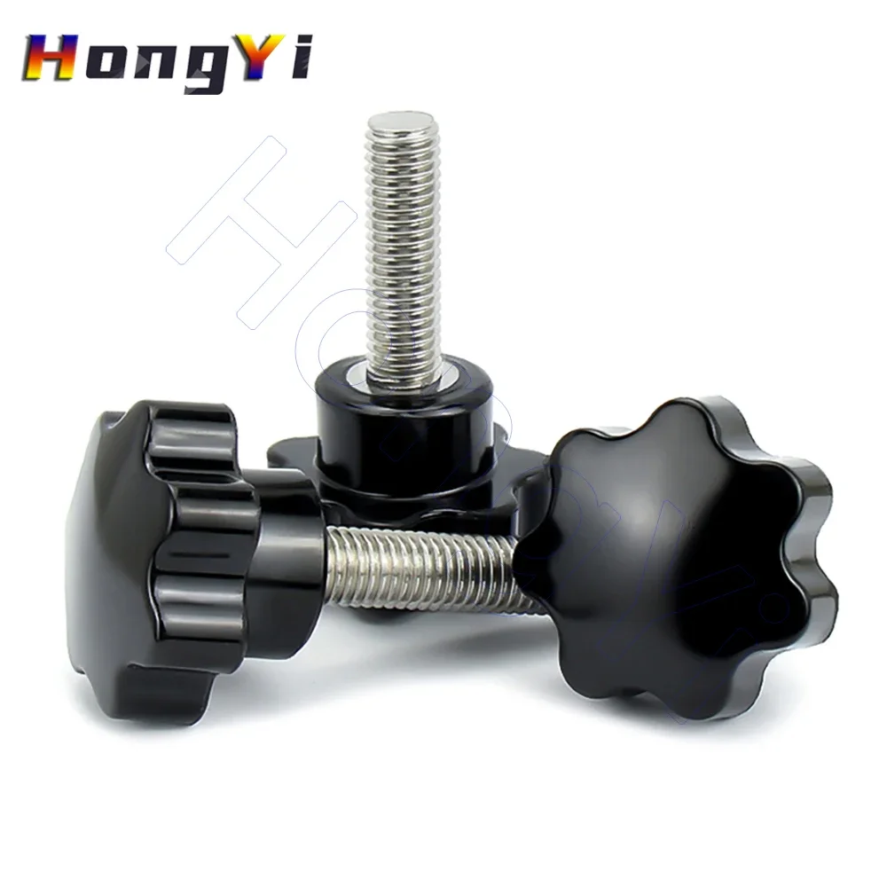 M5 M6 M8 M10 M12 Hand Knob Screws 304 Stainless Tightening Screw D25 D32 D38 D48 Bakelite Star Shape Head Bolt Thread Clamping