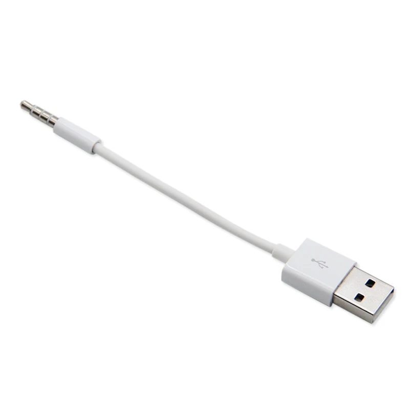 MP3 Charging Cable 3.5mm Jack to USB 2.0 Data Sync Charger Transfer Audio Adapter for iPod Shuffle 3rd 4th 5th 6th 7th