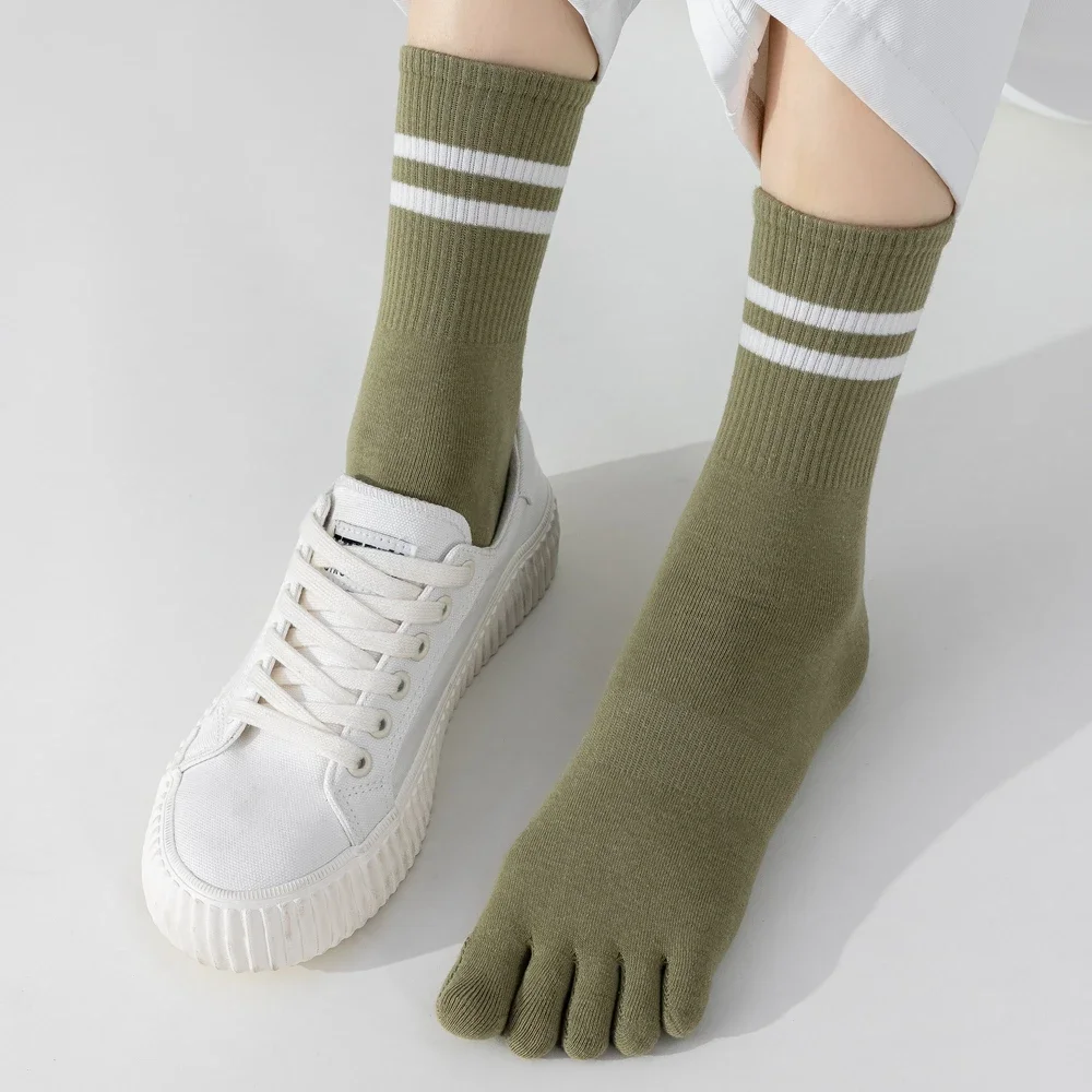 5 paia di calzini antiscivolo da donna sport Athletic Yoga Pilates Sock autunno primavera calzini a cinque dita da donna