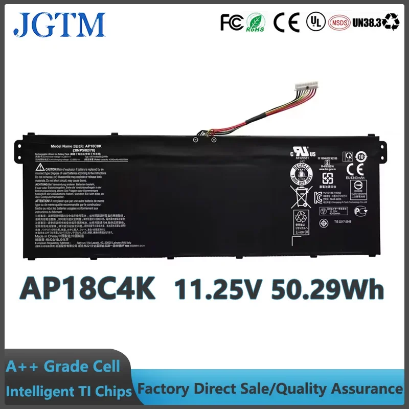 AP18C4K AP18C8K Laptop Battery Replacement for Acer Aspire 5 A515-43 A515-43-R057 A515-43-R19L A515-43-R9B1 A515-43G 4400mah