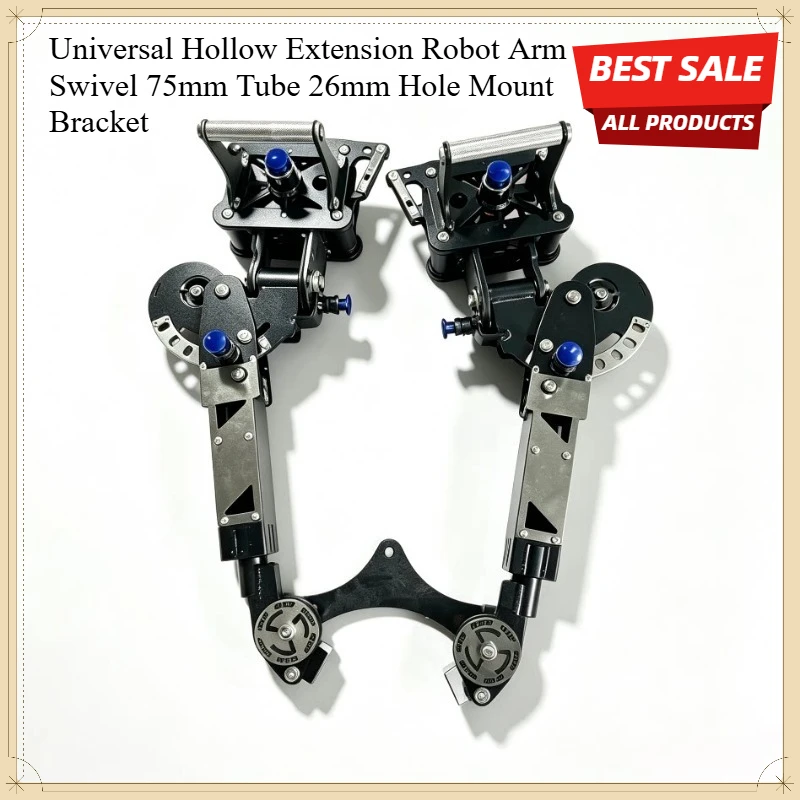 Universal Hollow Extension Robot Arm Swivel 75mm Tube 26mm Hole Mount Bracket