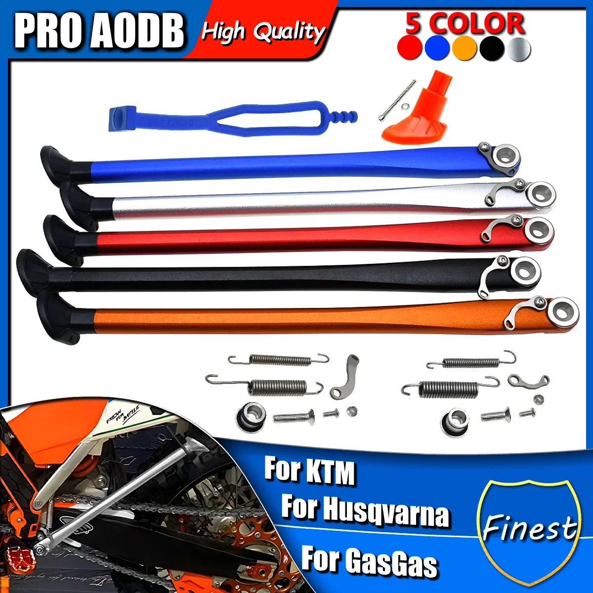 Solid Durable Motocross Kickstand Side Stand Springs Kit For Husqvarna FE TE FX TX KTM SX SXF EXC EXCF XC XCF XCW XCFW 2008-2023