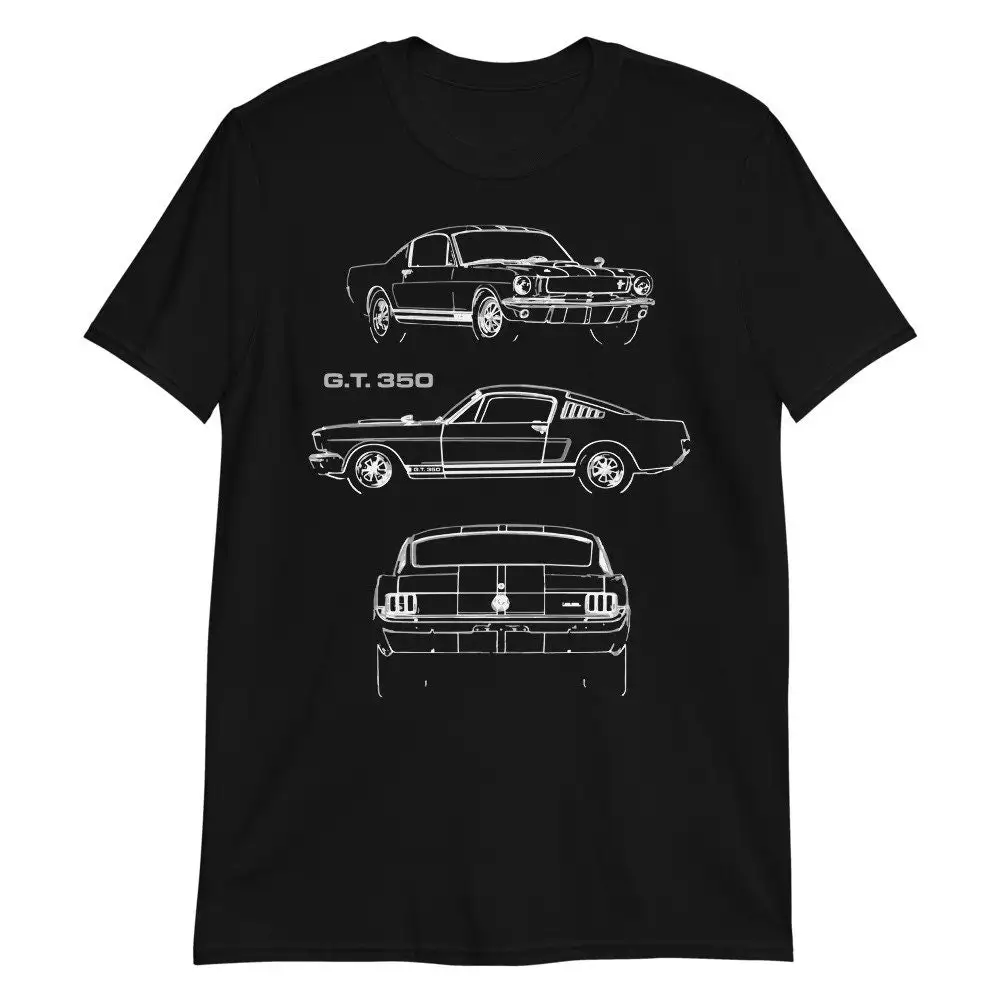 1965 Mustang Shelby GT350 Collector Car Sketch Art  T Shirt