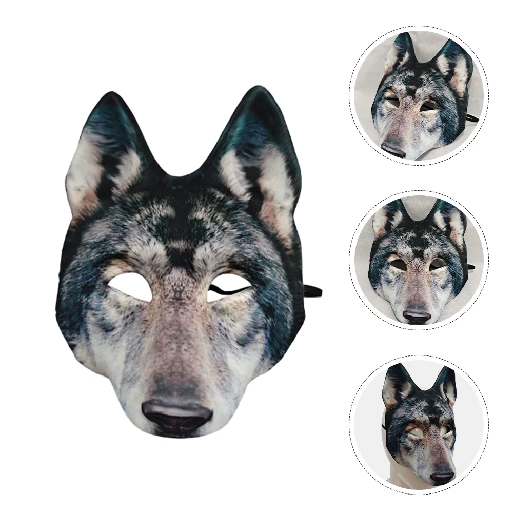 

Wolf Mask Eva Face Masks Fox Ball Dress up Half Werewolf Costume 3d Scary Animal Bear