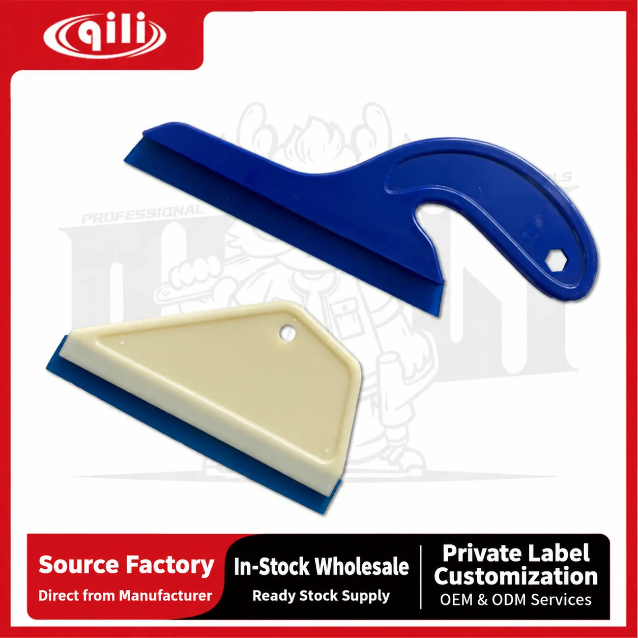Car Film Installation Tool - Stock Bull Tendon Scraper Sun Film Construction Glass Water Removal Scraper