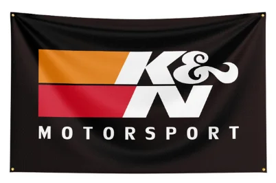 FLAGDOM 90X150CM 3X5FT K&N Flagge Polyester bedrucktes Autoteile-Banner für Dekor