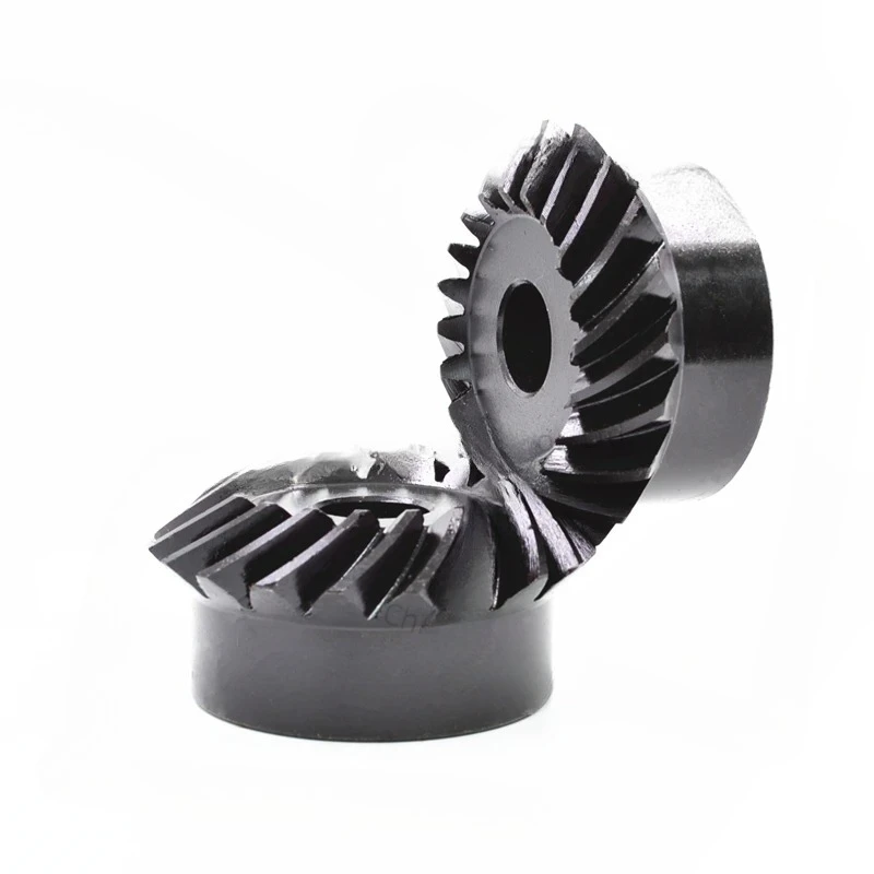 1M 20T Spiral Bevel Gear 1:1 90 6/8/10mm Helical 45# Steel Bevel gear