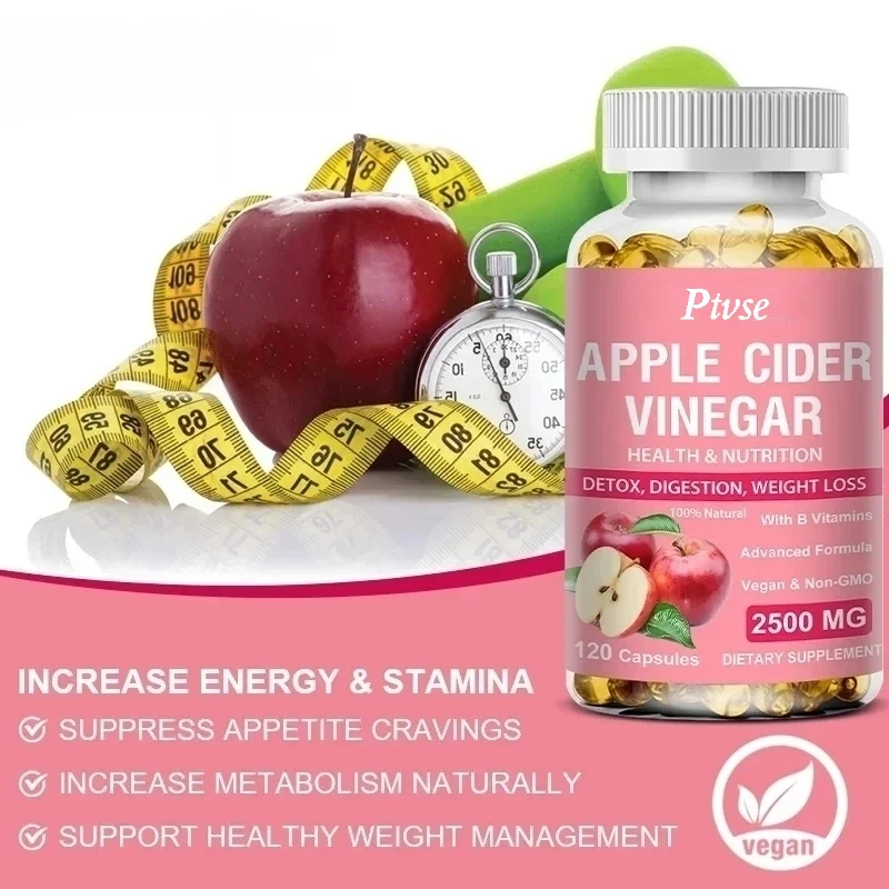 

Капсулы с уксусом Cider B Витамины для контроля веса Детокс для плавления и запоров Средства для похудения Сжигание жира
