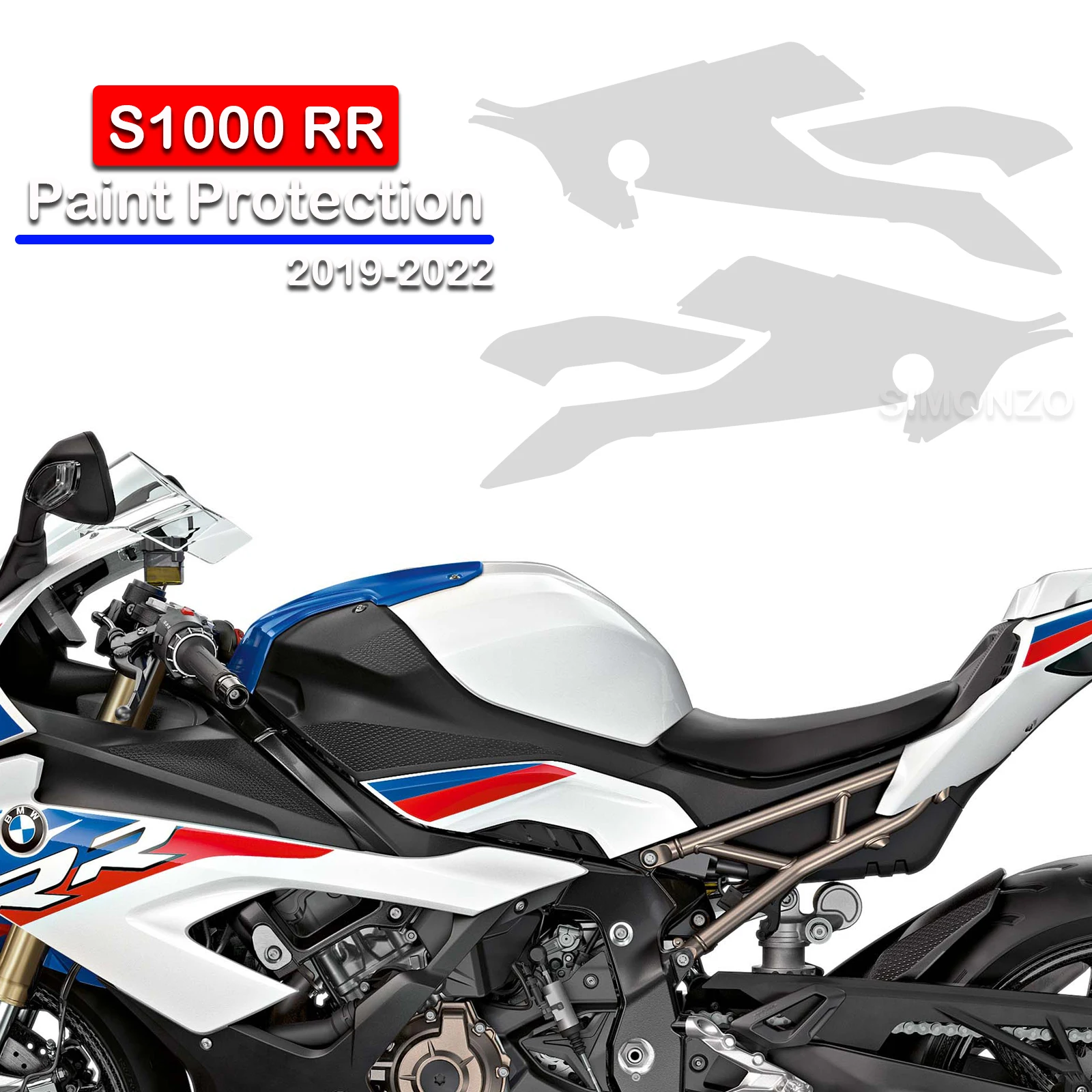 

PPF For BMW S1000 RR PPF Paint Protection Film Fairing Protection Fits S1000RR TPU Anti-scratch Tank Paint Protection 2019-2022