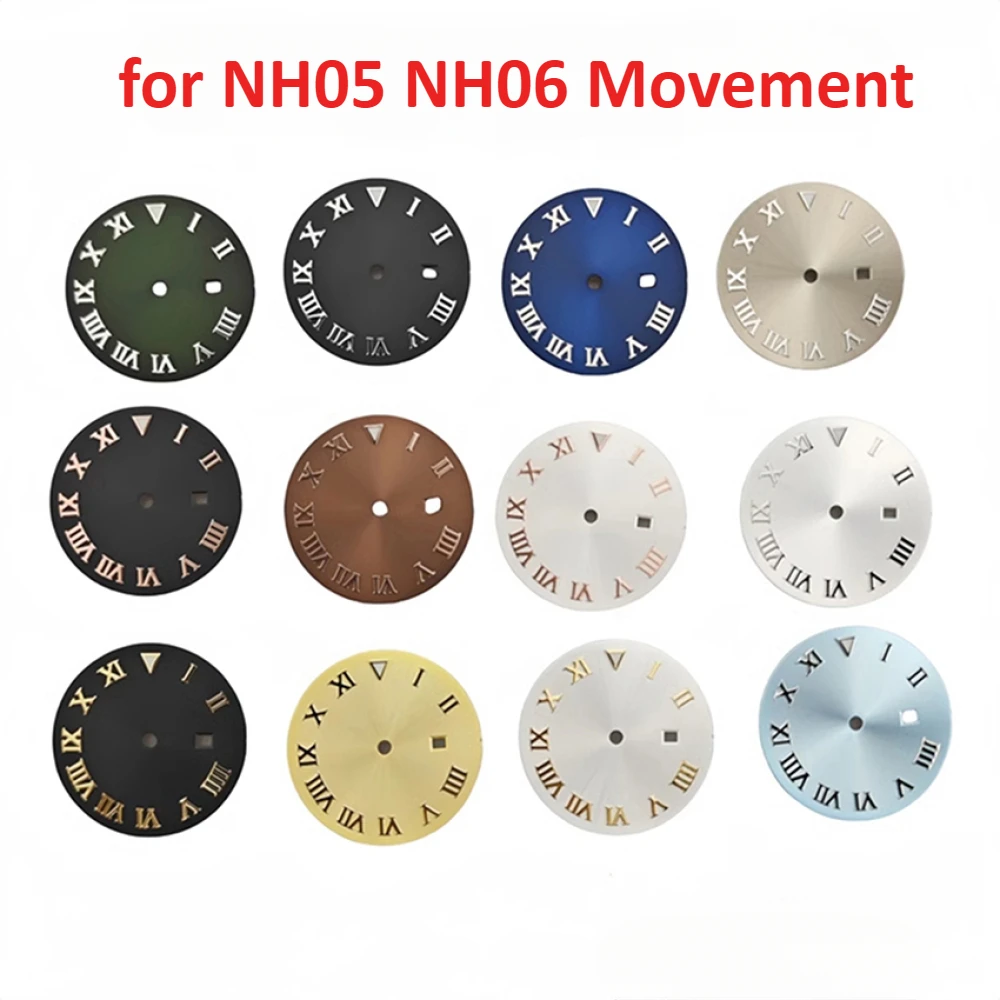 NH05 Dial No Logo 24.2mm Watch Dial Mechanical Watch BGW9 Luminous Watches Face for NH05 NH06 Modification Parts for 31mm Case