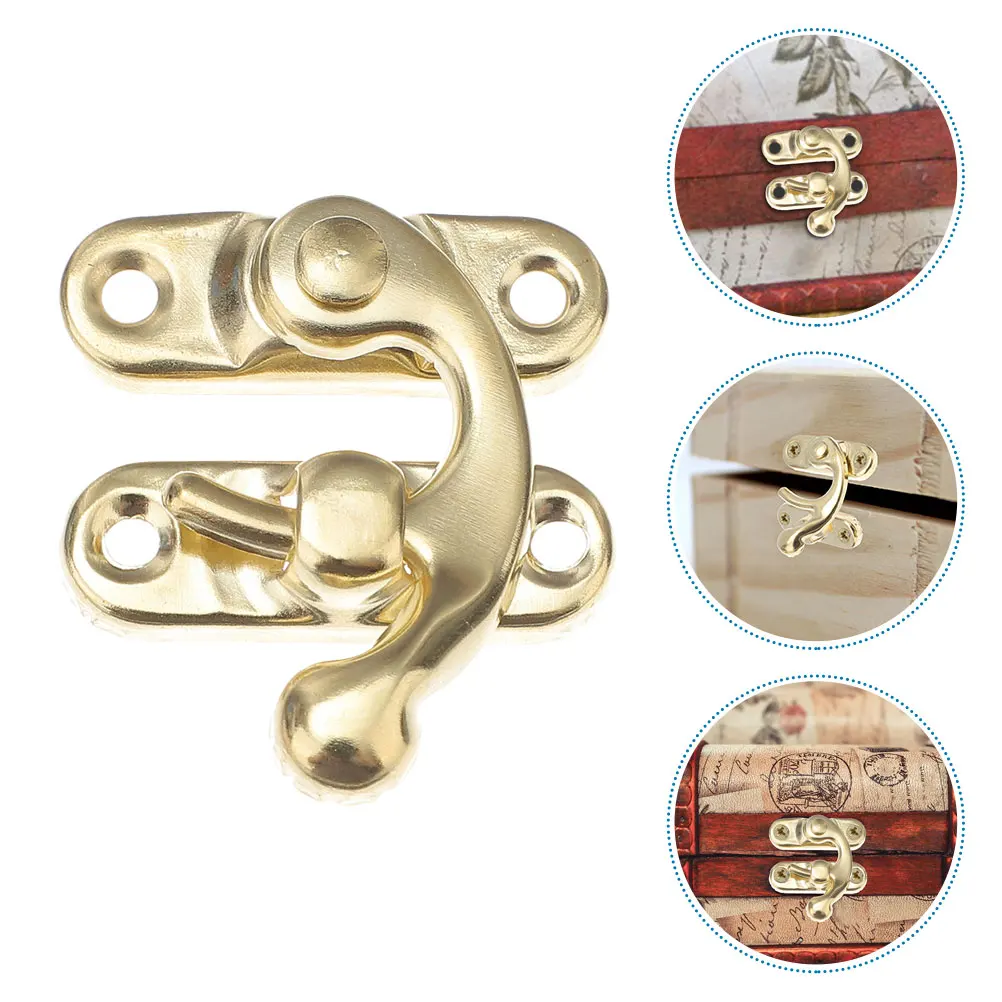 20pcs 금속 Hasp 걸쇠 래치 잠금 상자 Diy 공예에 대 한 빈티지 호른 잠금 나무 보석 상자 캐비닛 도구 상자 가방