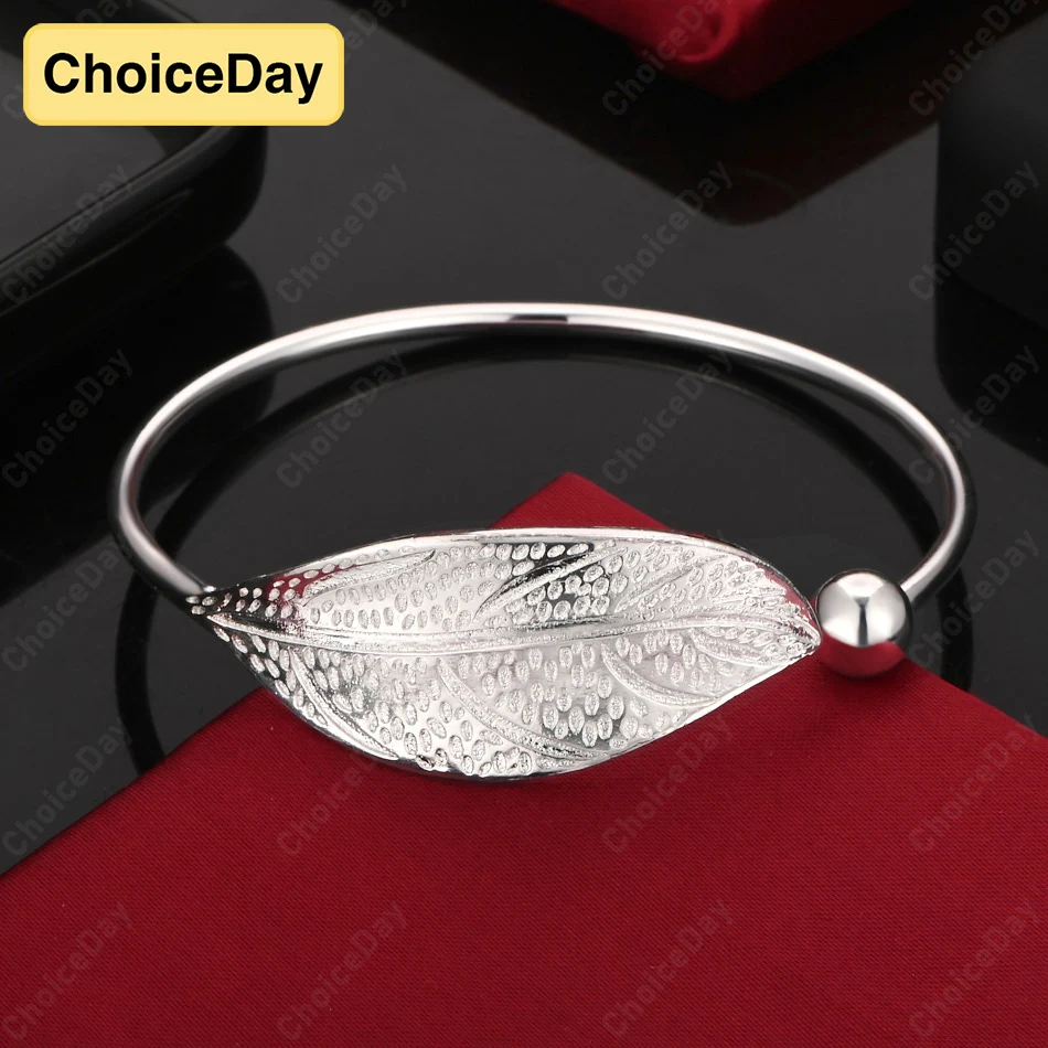 

ChoiceDay 925 Sterling Silver Exquisite Leaf Bracelet Women Fashion Temperament Charming Jewelry Gift