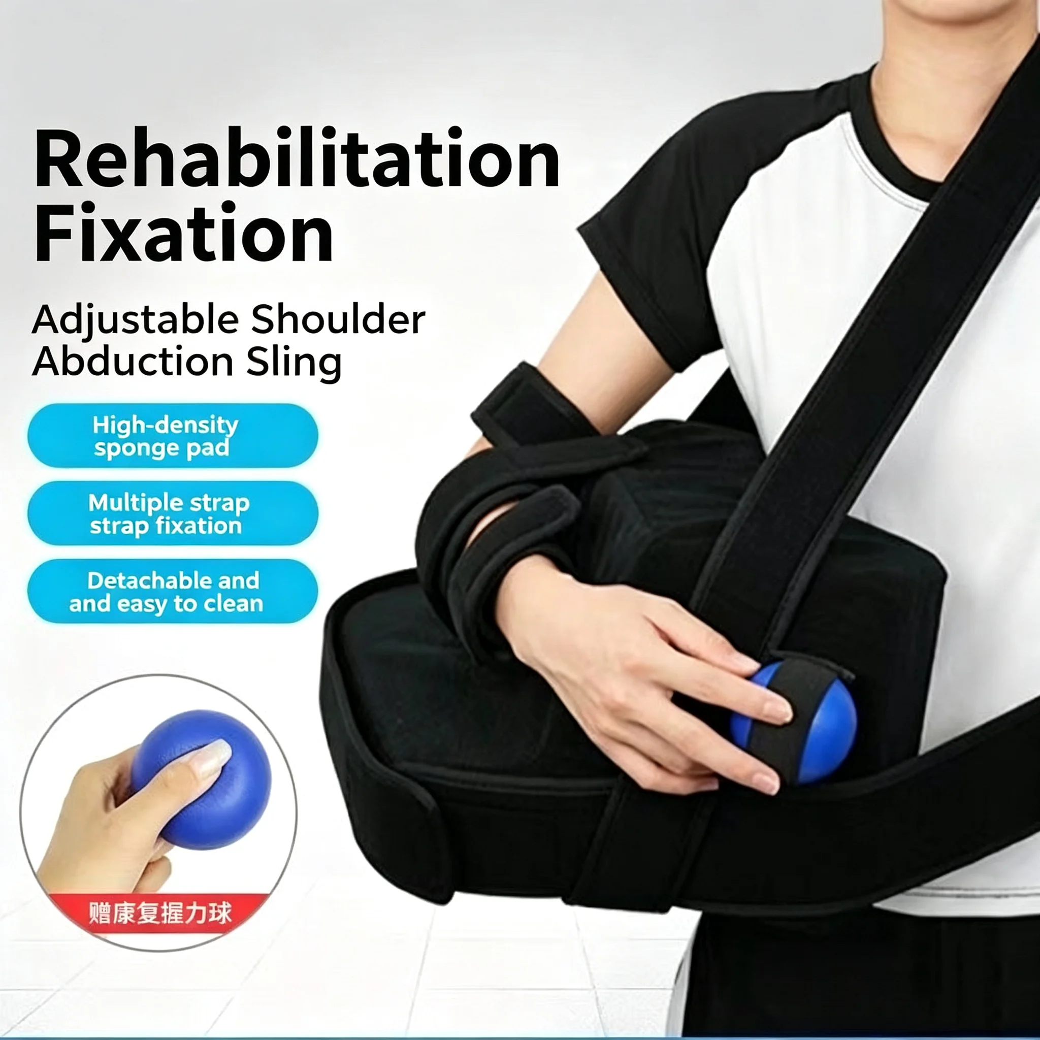 Shoulder Abduction Brace Pillow, Medical Shoulder Joint Immobilizer Support for Rotator Cuff Injury, Elbow Arm Fixation Orthosis