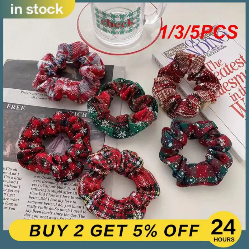 1/3/5PCS Versatile Red Fat Intestine Ring Dual Use Of One Object Headwear Fashion Headband Be Easy To Carry About