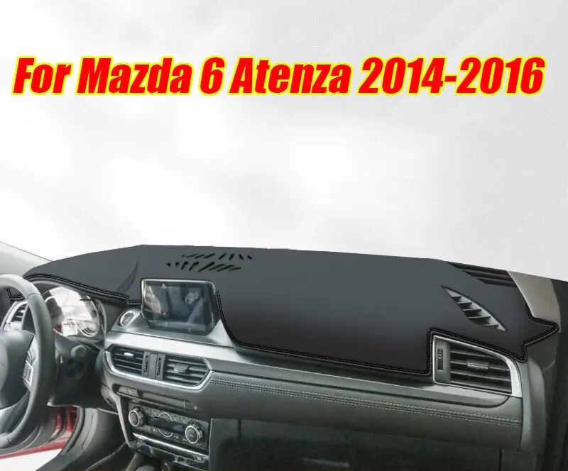 

Black Leather Dashboard Cover Dash Protector Pad Mat For Mazda 6 Atenza 2014-16