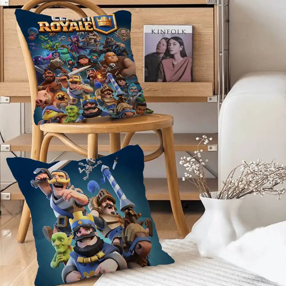 لعبة C-Clash Royale أنيمي غطاء وسادة لغرفة النوم وغرفة المعيشة أريكة غطاء الوسادة الزخرفية
