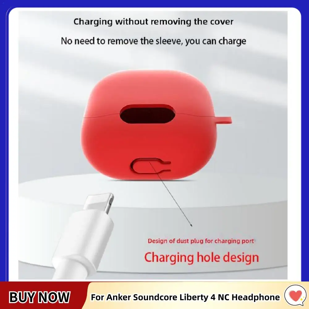 Защитный чехол для переноски, противоударный, подходит для наушников Anker Soundcore Liberty 4 NC, пылезащитный, моющийся чехол