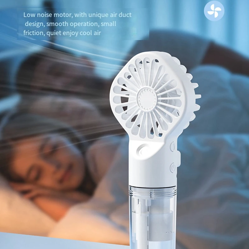 Portable Handheld Spray Fan Water Spray Mist Fan Student Dormitory Mini Fan Summer Supplies Outdoor Cooling Tool