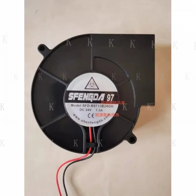 

C 1 шт. SFD-B9733B24GH DC24V 1,5A 9733 2-проводной турбовентилятор охлаждения