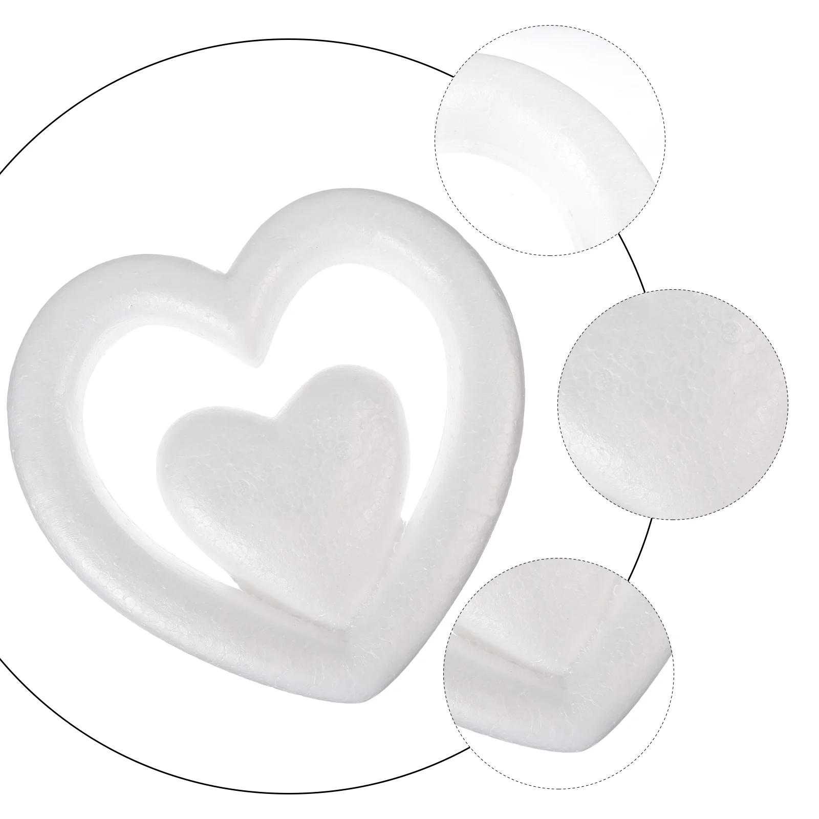 Foam Heart Shaped Pendant Creative Decorations Crafts Wedding Ornament Christmas Centerpieces