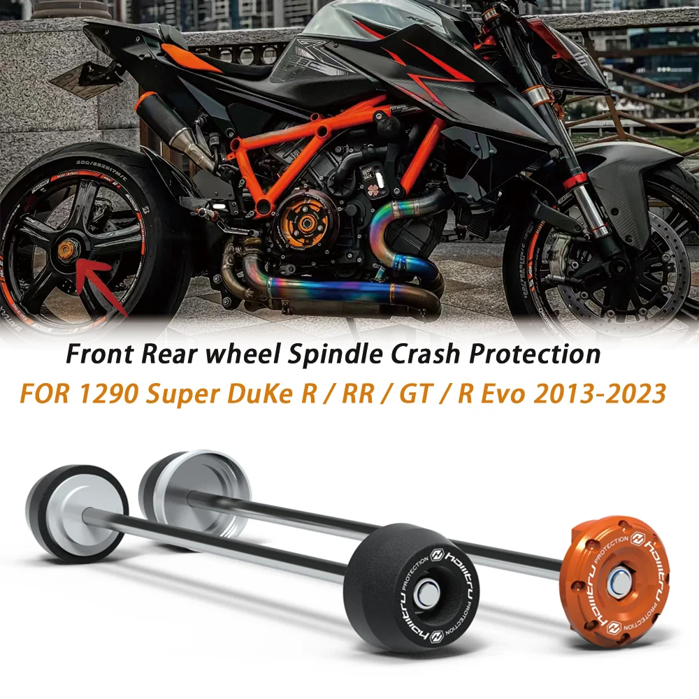 

Motorcycle Spindle protection For 1290 Super DuKe R/RR/GT/R Evo 2013-2023 Front Rear Axle Fork Crash Sliders Wheel Protection