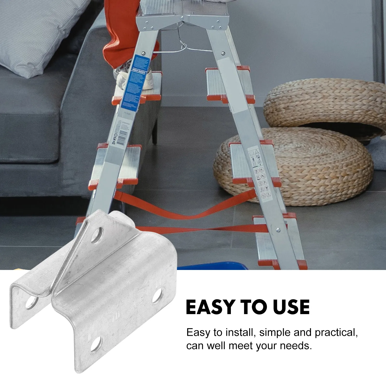 

2Pcs Ladder Accessories Ladder Feet Connector Adjustable Aluminum Alloy Extension Parts Stable and Easy Installation