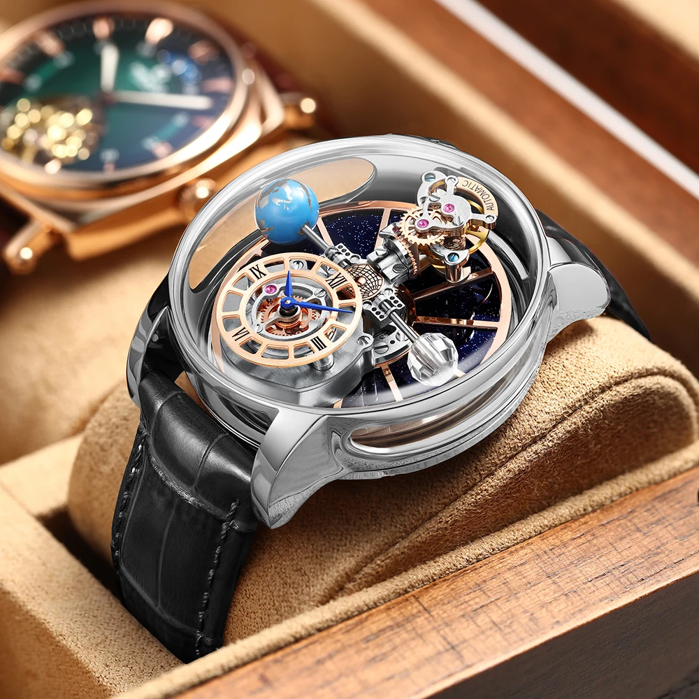 Reloj de cuarzo suizo para hombre, pulsera de marca de lujo con diseño de leopardo checo, Tourbillon cósmico, modelo nuevo, de la marca superior