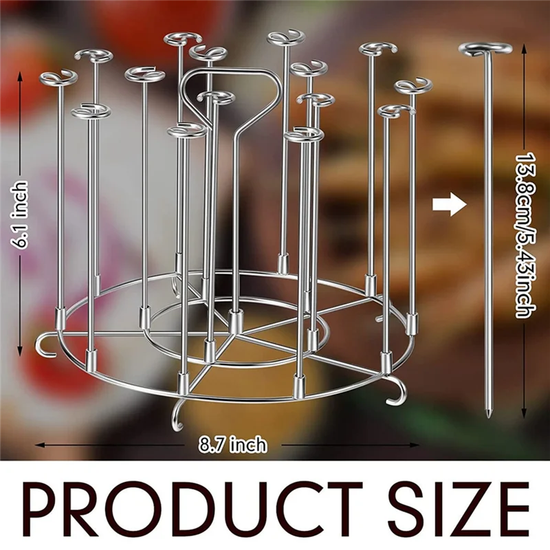 AY03-8.7 بوصة شوايات رفوف الجفاف لسلسلة نينجا فودي 8QT وعاء كوارت سيخ حامل ملحقات مقلاة الهواء