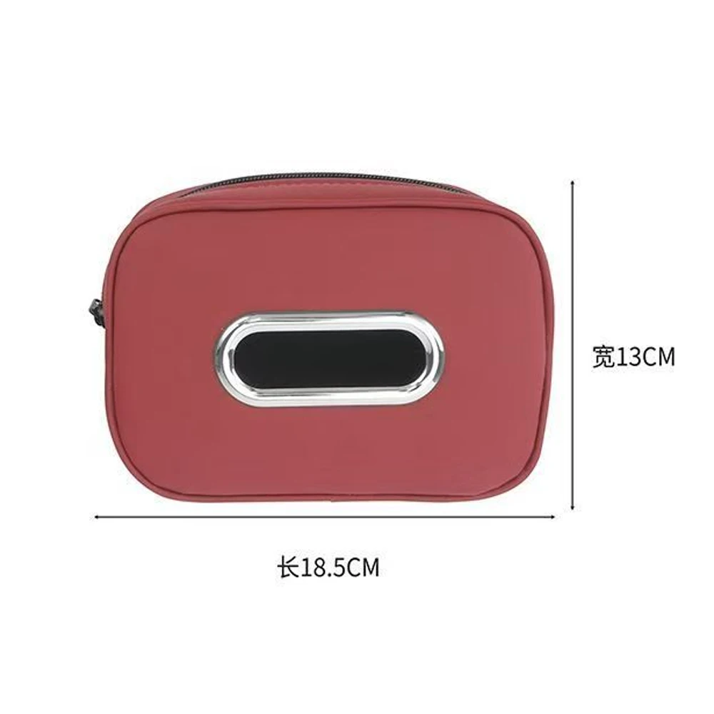 2025 Car Tissue Box Holder Microfiber Leather Car Center Console Armrest Napkin Box Sun Visor Backseat Tissue Case with Fix Stra