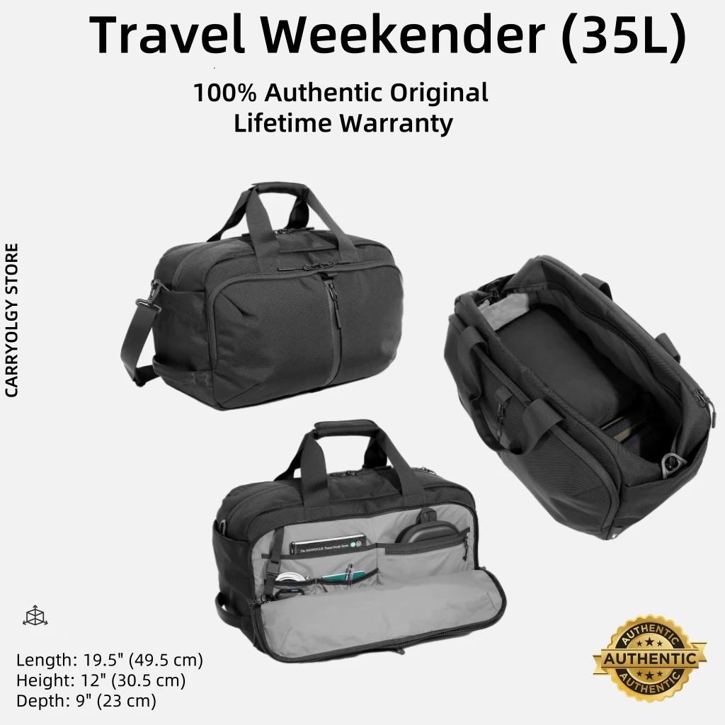 

100% Authentic Original Travel Weekender Bag Pack Backpack : Spacious Suitcase Companion Carry-On Travel Move Smarter