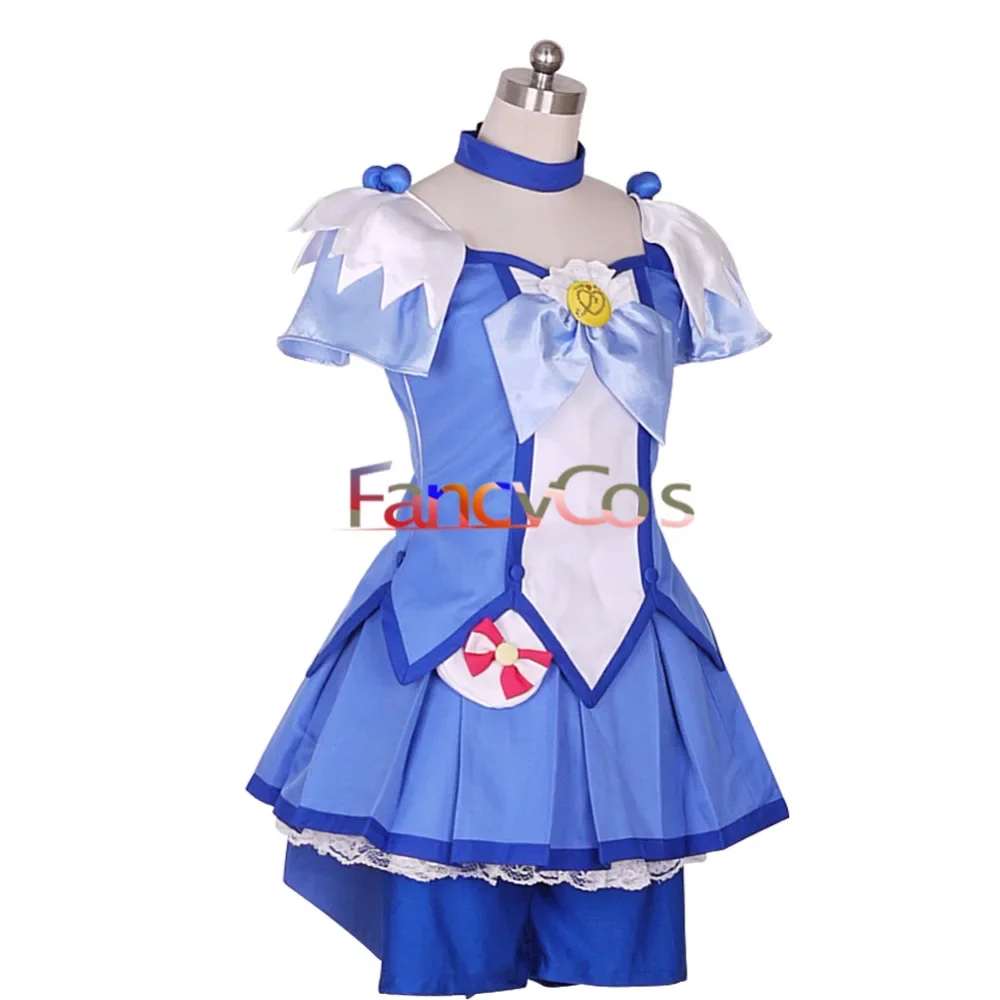 Girl Glitter Force Smile PreCure Glitter Breeze Cure Beauty Dress Cosplay Costume Aoki Reika Adult Kid Halloween Carvinal