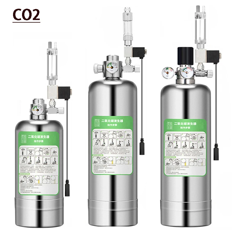 Aquarium DIYCO2 generator with electromagnetic valve Bubble counter CO2 generator set Aquatic plants Fish tank CO2 equipment