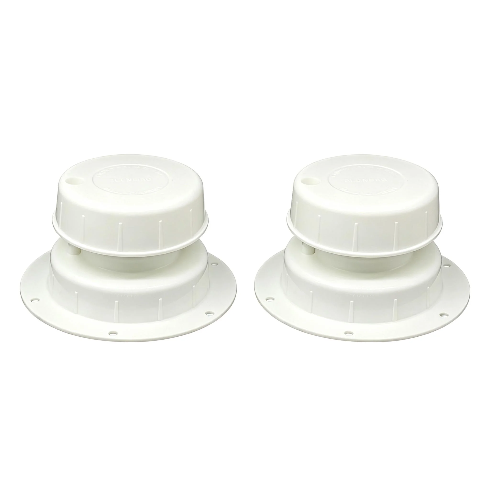 White Aluminum RV Ventilation Cap UV Protected Built-in Filter for 1 inch through 2 3/8 inch Pipe Sizes Complete Kit