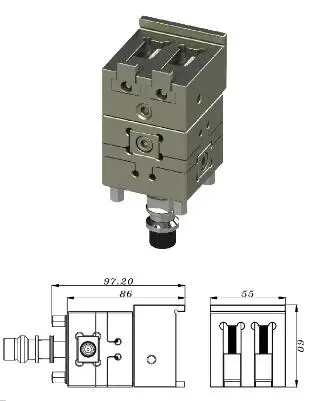 3 Axies fine adjustmentin jig 60*55*97.2mm suitable for WEDM Machine,SUS420 Materiall,50-53HRC