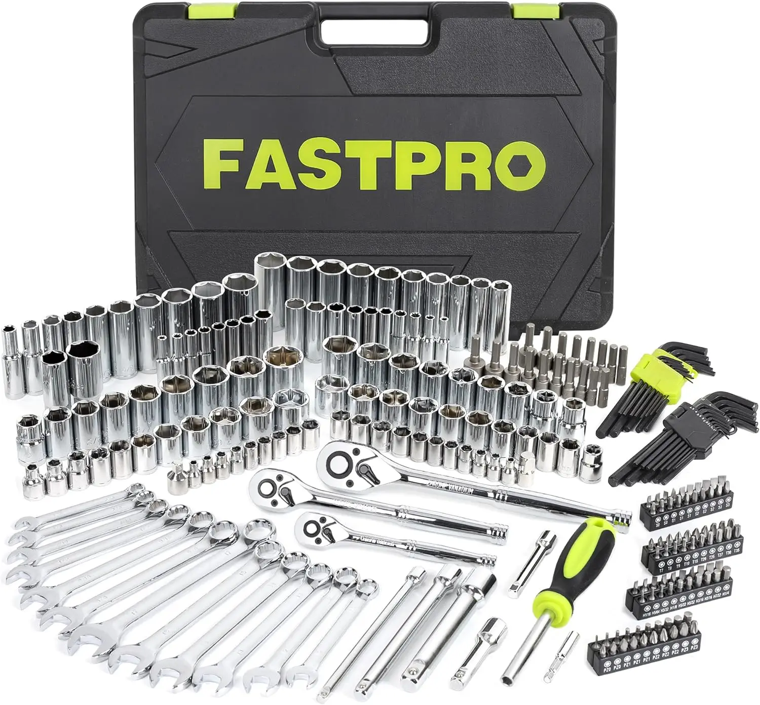 

249-Piece Mechanics Tool Set with SAE and Metric Sockets, Wrenches, Ratchets for Auto Repairs and Home Maintenance