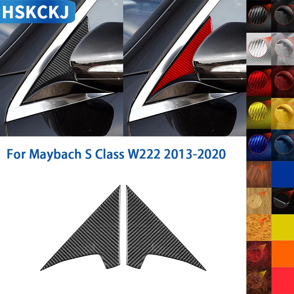 

Аксессуары для Maybach S Class W222 2013-2020, настоящее мягкое углеродное волокно, автомобильное окно, стойка, колонна, панель, крышка, отделка, наклейка