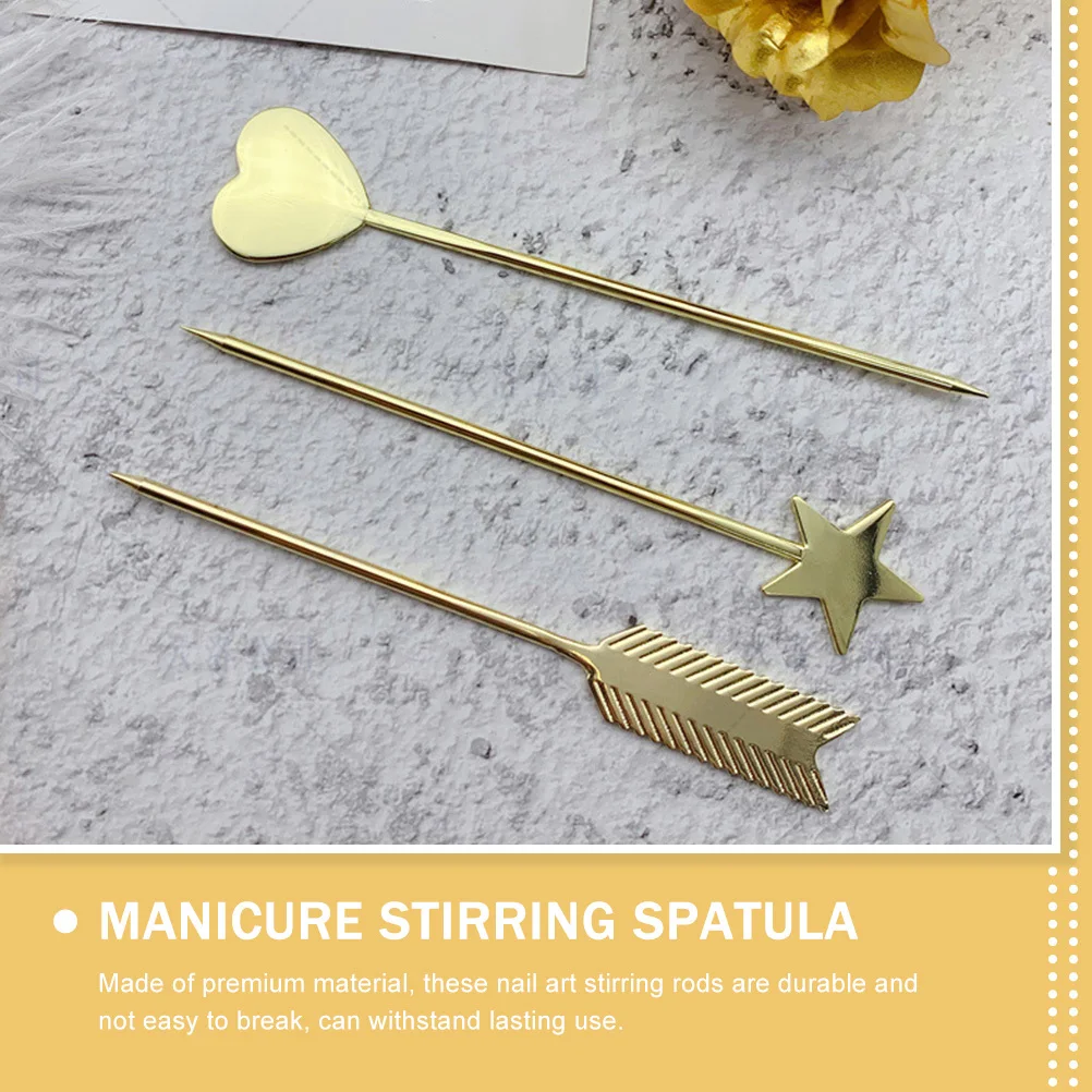 4Pcs Nail Art Stirring Rods Durable Easy Clean Mix Gel Polish Rhinestone Picker Manicure Accessories Nail Art Dotting Tool