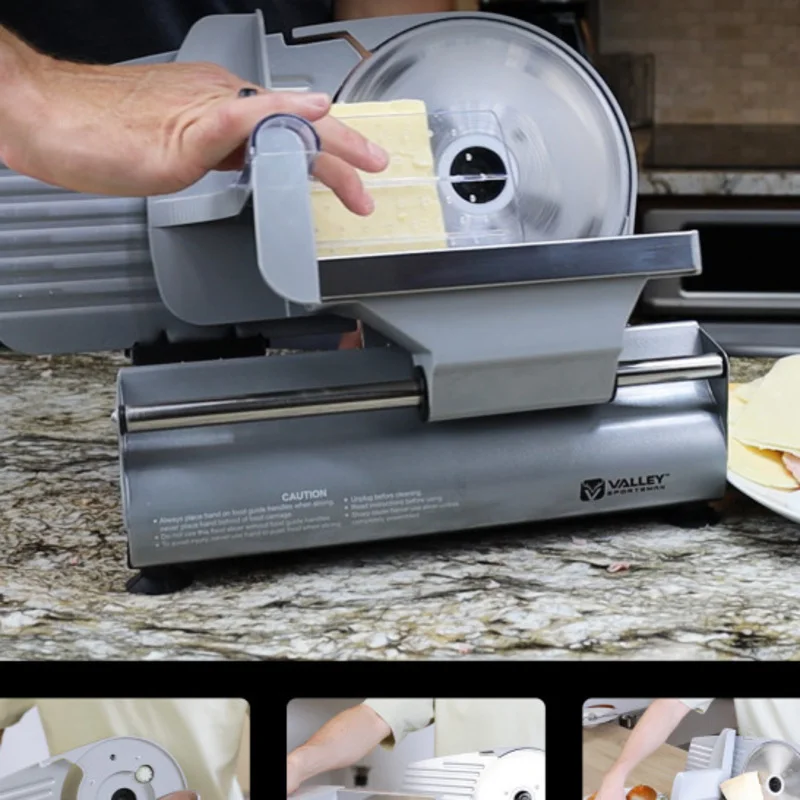 

Электрическая мясорубка Valley Sportsman, лезвие из нержавеющей стали, овощерезка для домашнего использования, пищевая слайсер с регулируемой толщиной