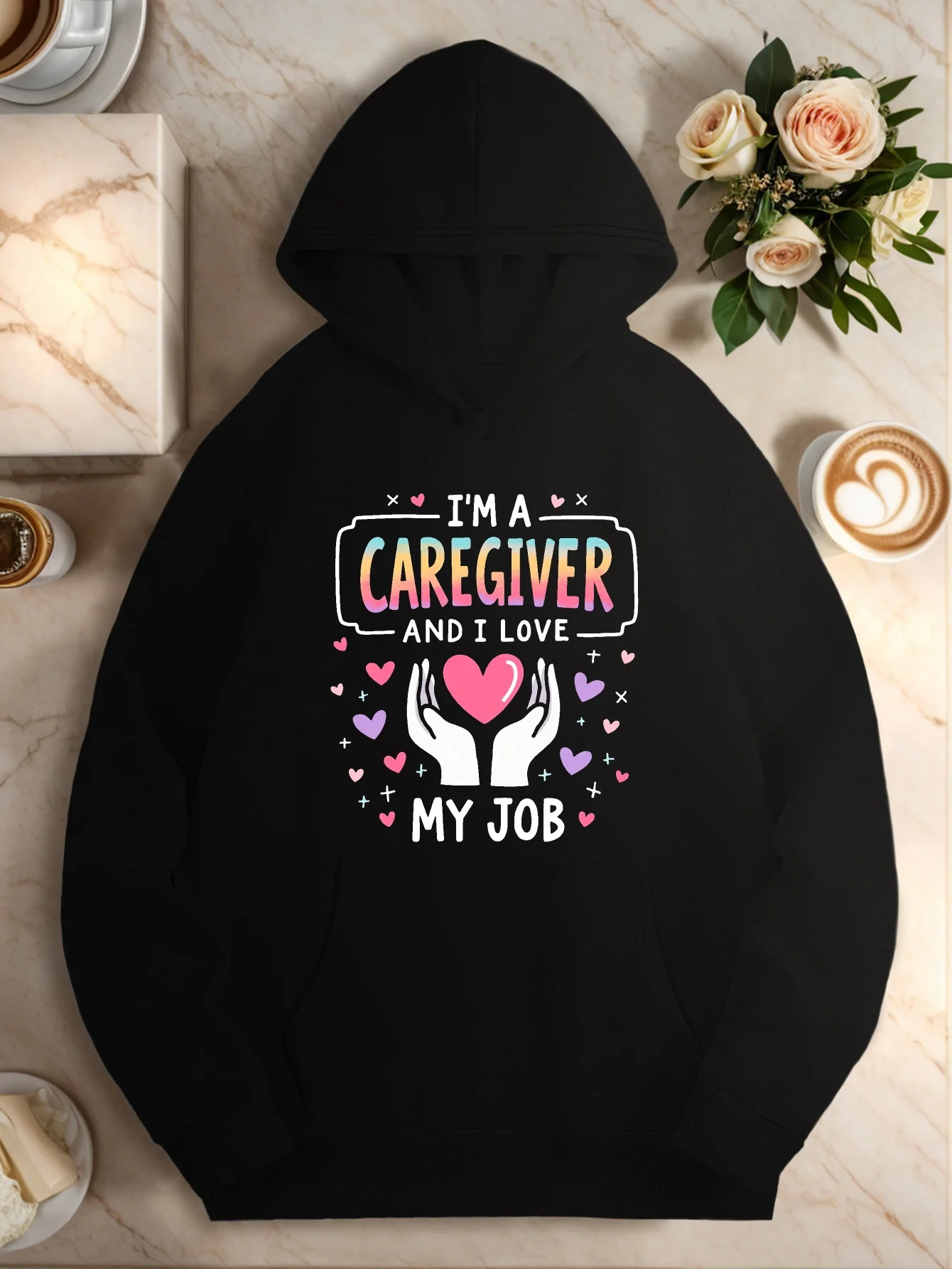 هوديي كاجوال - "أنا عامل رعاية صحية. أنا أحب طباعة نمط وظيفتي". #1