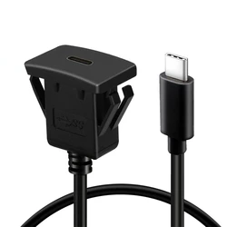 USB-C tip-c USB 3.1 erkek kadın 10Gbps uzatma gömme araba mandal montaj uzatma kablosu için pano paneli